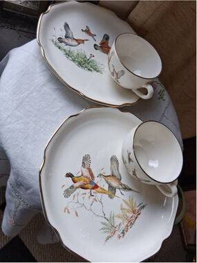 Vintage Georgian China Plates And Cups 22 K